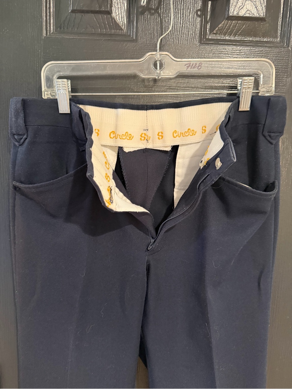 VTG Circle S Men’s Navy Stretch Chinos-MADE IN THE USA